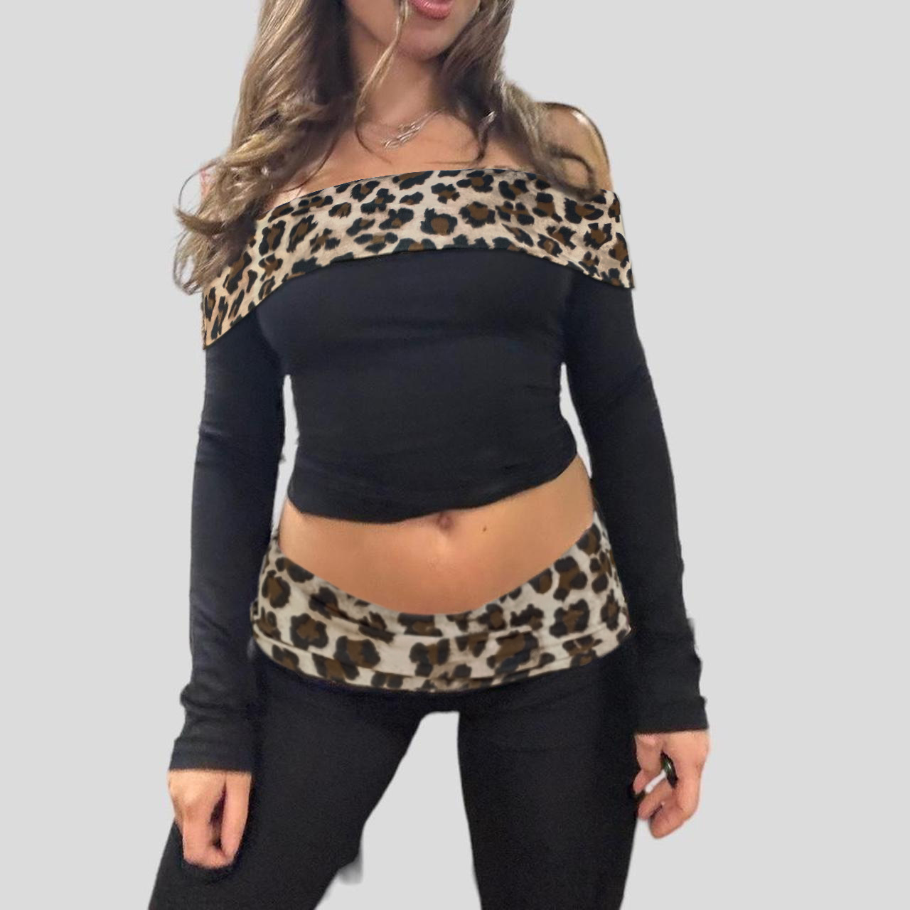 Daily Women's Streetwear Leopard Spandex Polyester Pants Sets Pants Sets display picture 6