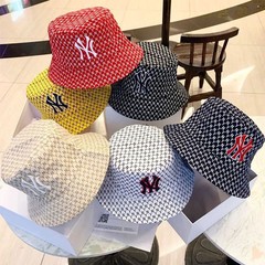 韓国版満印N漁師帽防虫帽屋外街頭レジャーファッションブランド男女盆帽帽子夏日よけ