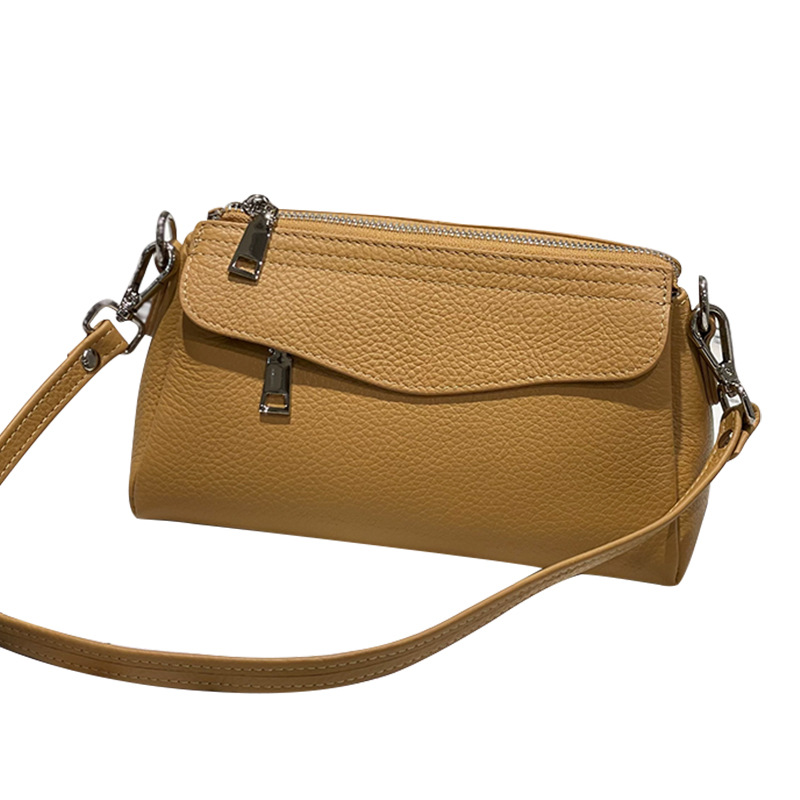 Korean Style Trendy Shoulder Bag For Dating And Outing, Top Grain Cowhide Small Bag For Women, Casual Minimalist Soft Genuine Leather Bag - Thumbnail 5