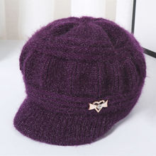 帽子秋冬冬季新款中老年女针织毛线帽女士加绒保暖护耳妈妈奶奶帽