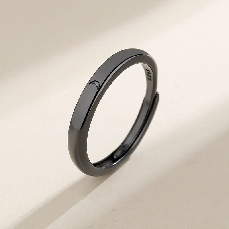 Fashionable ring solar-powered, silver 925 sample, for beloved