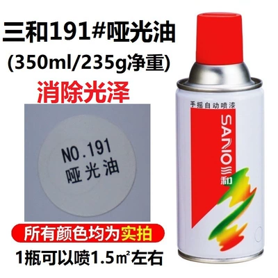 Wholesale Sanhe self-painting hand-cranked Avtomobil boyası - 191matte-oil-remove-shine-350ml-spray-paint