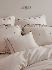 A5L French A-class Ak-su long-staple cotton four-piece set pure cotton duvet cover bedding sheet bed skirt