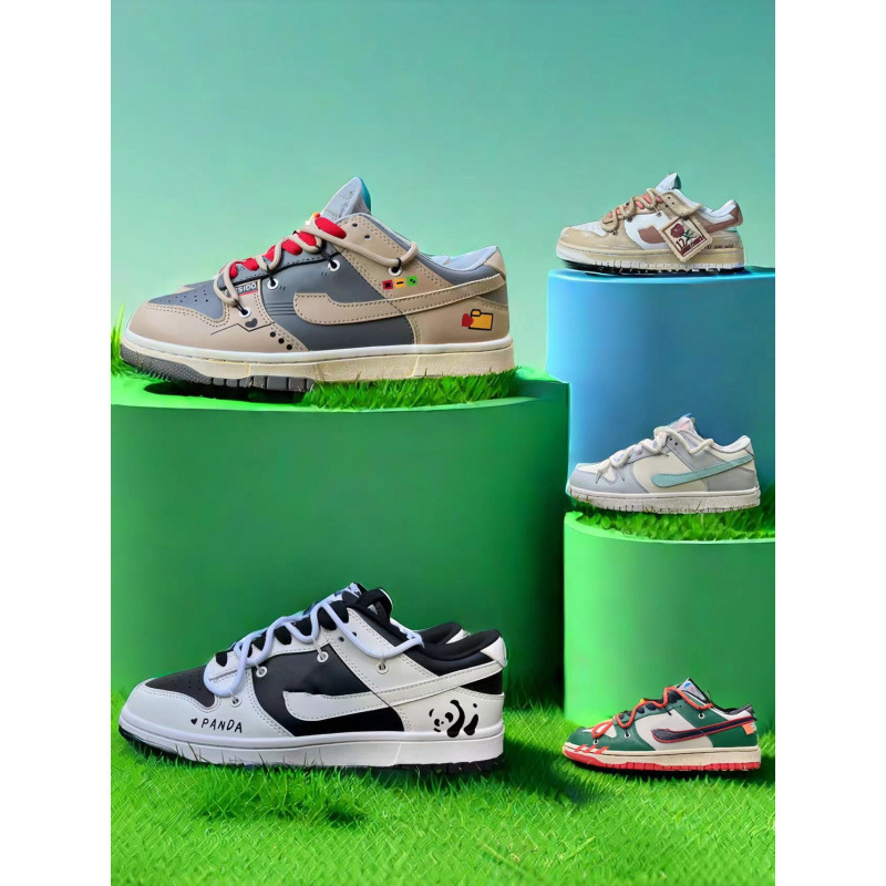 High-Quality Dunk Collaboration Color Matching Men's and Women's Couple Deconstructed Drawstring Dunk Series Low-Top Sports Casual Sneakers