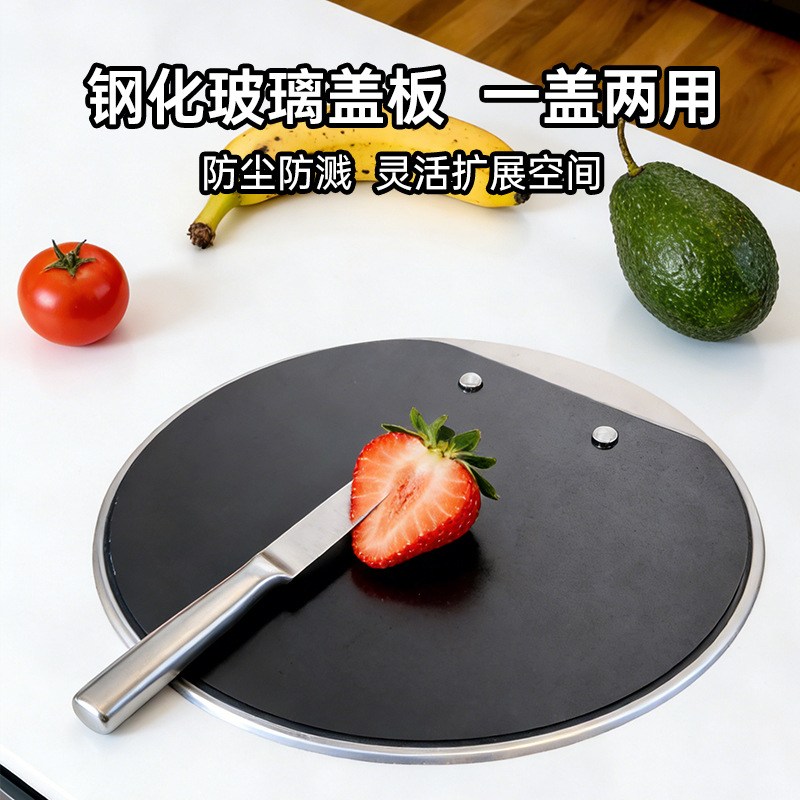 Fregadero especial para yate de RV genuino de Guangrun con tapa de vidrio templado para GR-570 de cocina y baño de RV