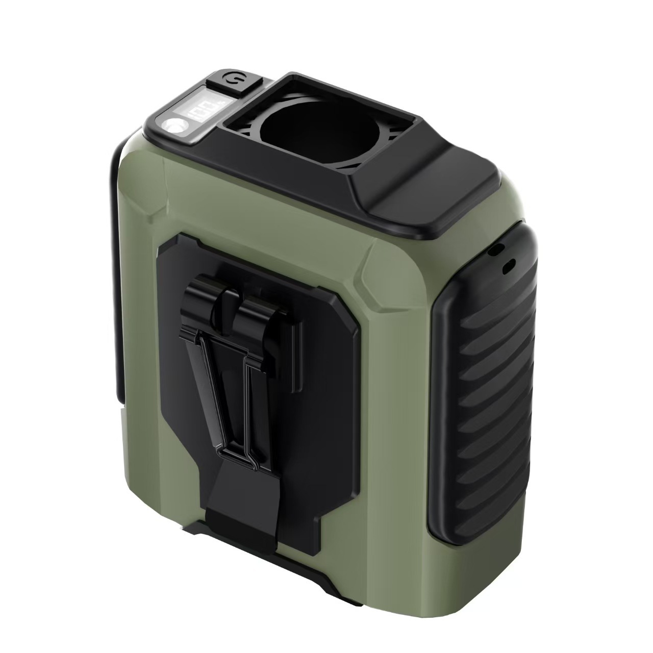 Nuevo gran ventilador de cintura al aire libre acampado larga duración de la batería de gran capacidad perezosa portátil pequeño aire acondicionado USB carga