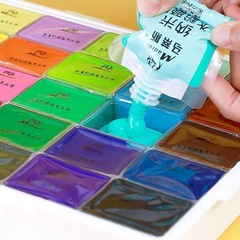 Matteis Watercolor Paint Refill 100ml Convenient Pack Replacement Nano Watercolor Bag 49 Colors for Art Exam Practice