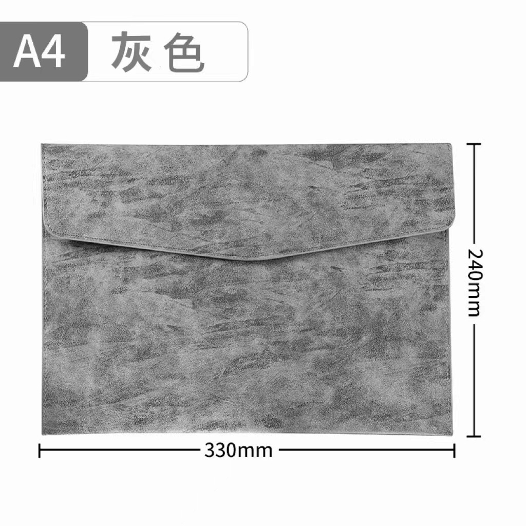 Bolso de archivo comercial de imitación de cuero transfronterizo A4 bolsa de archivo de almacenamiento de gran capacidad bolsa de archivo de logotipo empresarial al por mayor