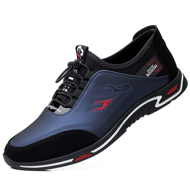 Zapatos de cuero casuales de hombre, zapatos de cuero ligeros y transpirables, zapatos de cuero de suela suave, zapatos de cuero de negocios, zapatos de hombre perezosos.