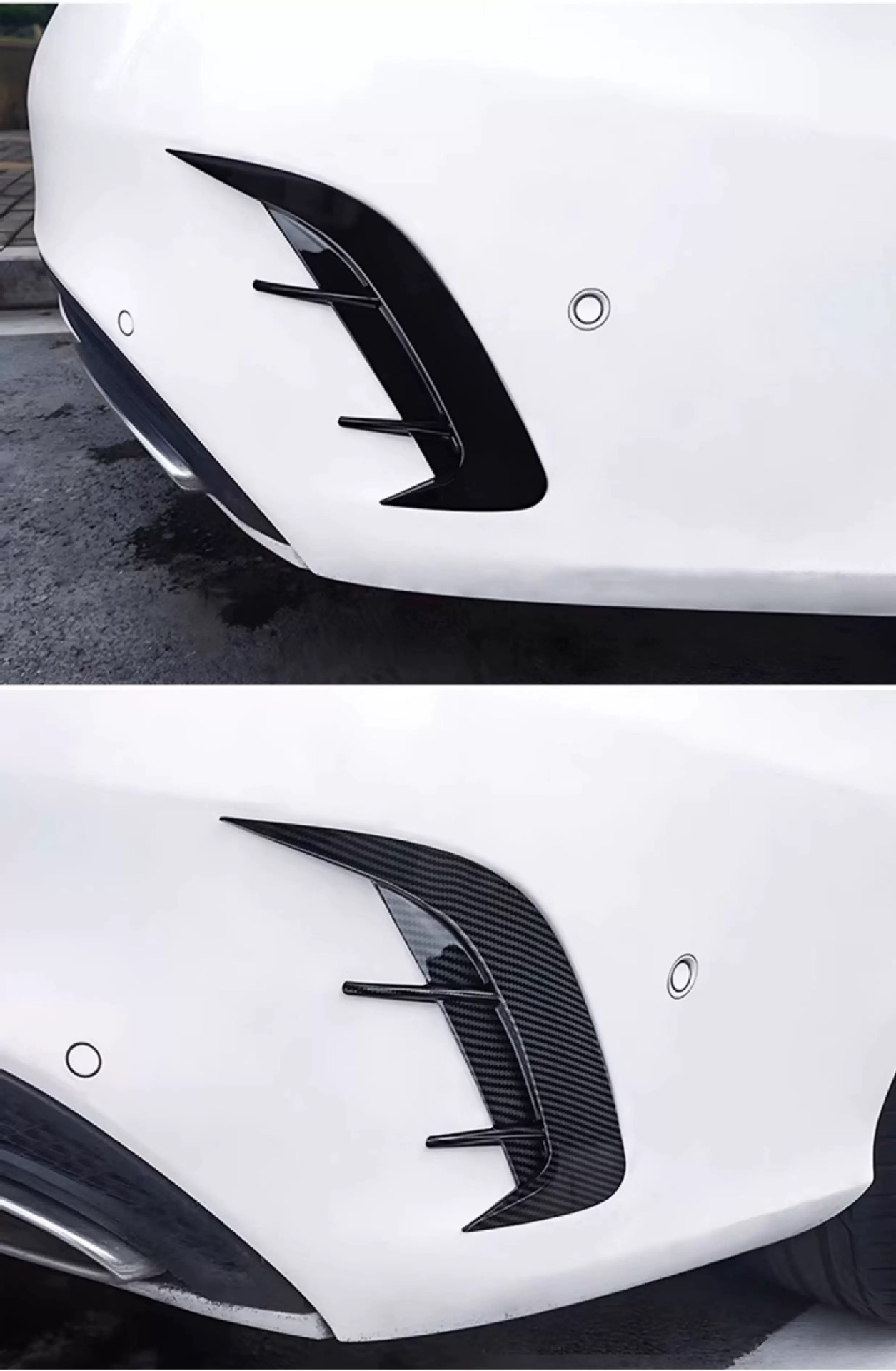 Car Modification Accessories Universal Body Sticker Rear Wind Knife Glitter Decorative Piece Abs Rear Wind Knife Sticker Decorative Piece