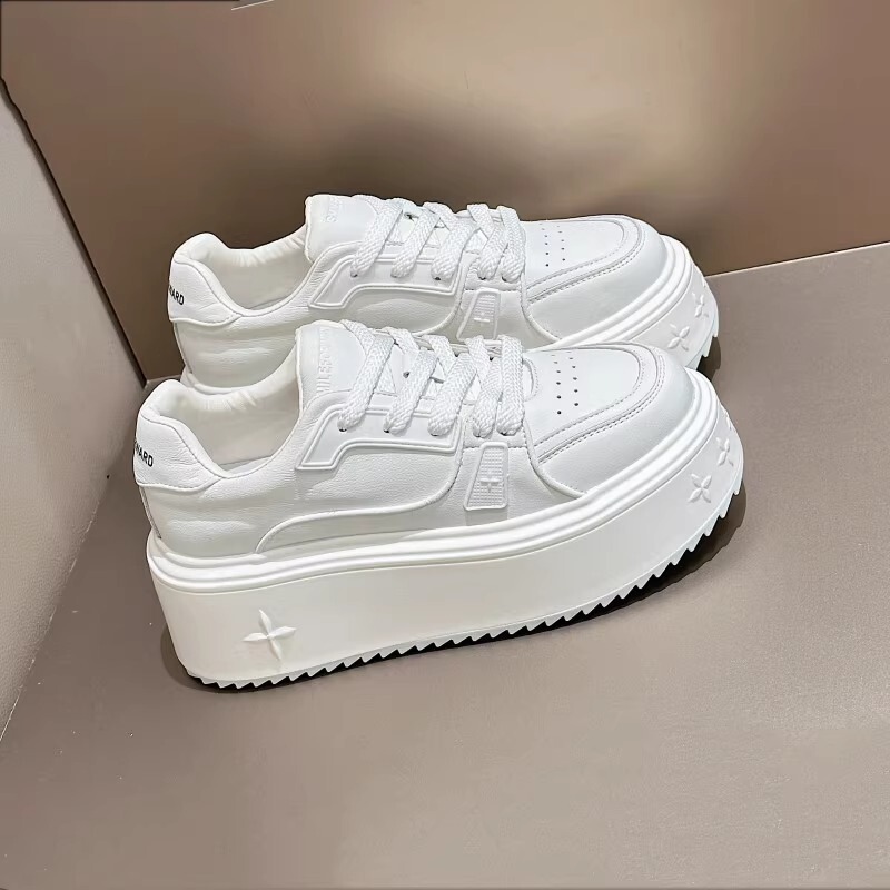 7cm Platform White Sneakers for Petite Women, 2026 Spring New Casual Versatile Thick-Soled Height-Increasing Sports Shoes 7cm Platform White Sneakers for Petite Women, 2026 Spring New Casual Versatile Thick-Soled Height-Increasing Sports Shoes