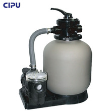 CIPU泳池过滤系统14寸砂缸过滤器带0.35HP水泵小型泳池过滤