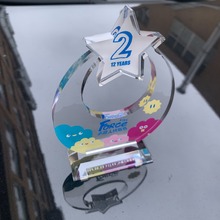 奖杯diy亚克力奖牌异形代理商授权牌聚会退休纪念品水晶创意定制