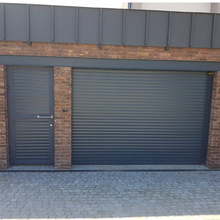 电动卷帘门别墅家用防盗车库卷闸门铝合金卷闸门带小门