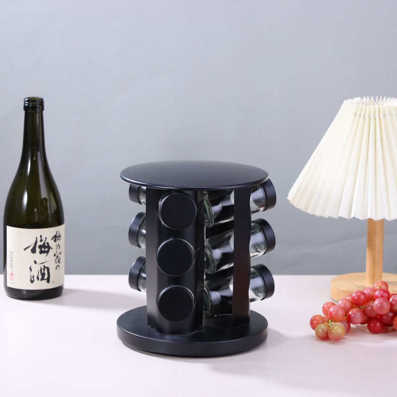 Estante de metal de venta caliente de Amazon Estante de condimento giratorio para cocina Estante de almacenamiento giratorio portátil y duradero