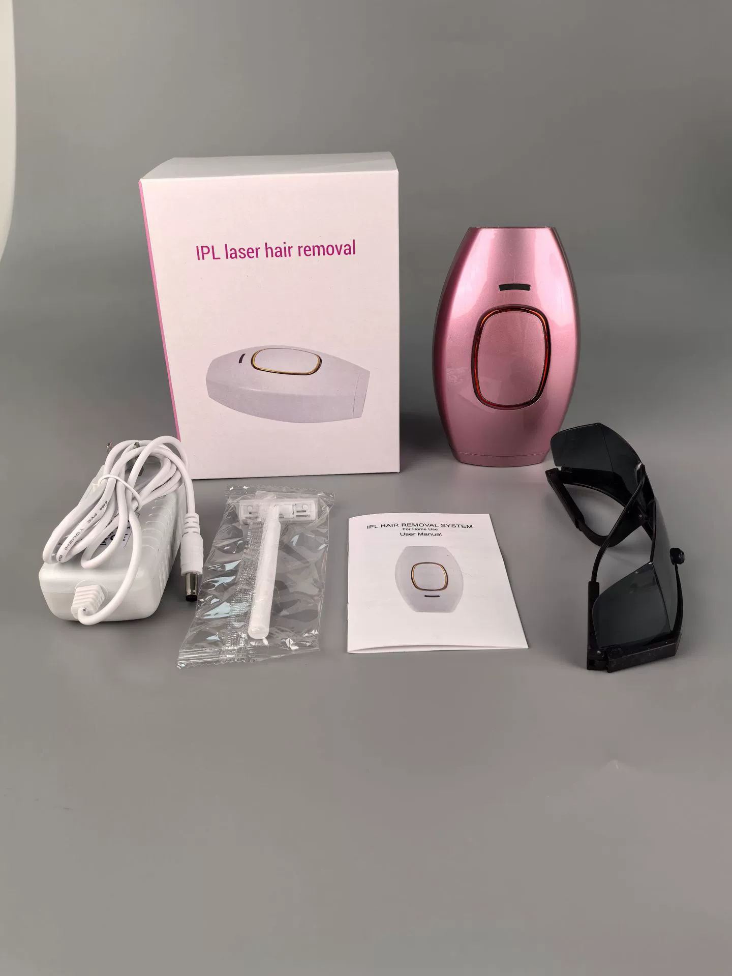 IPL Hair Removal Device, 5M Flashes, 470–1100 nm, Portable Home Export Model