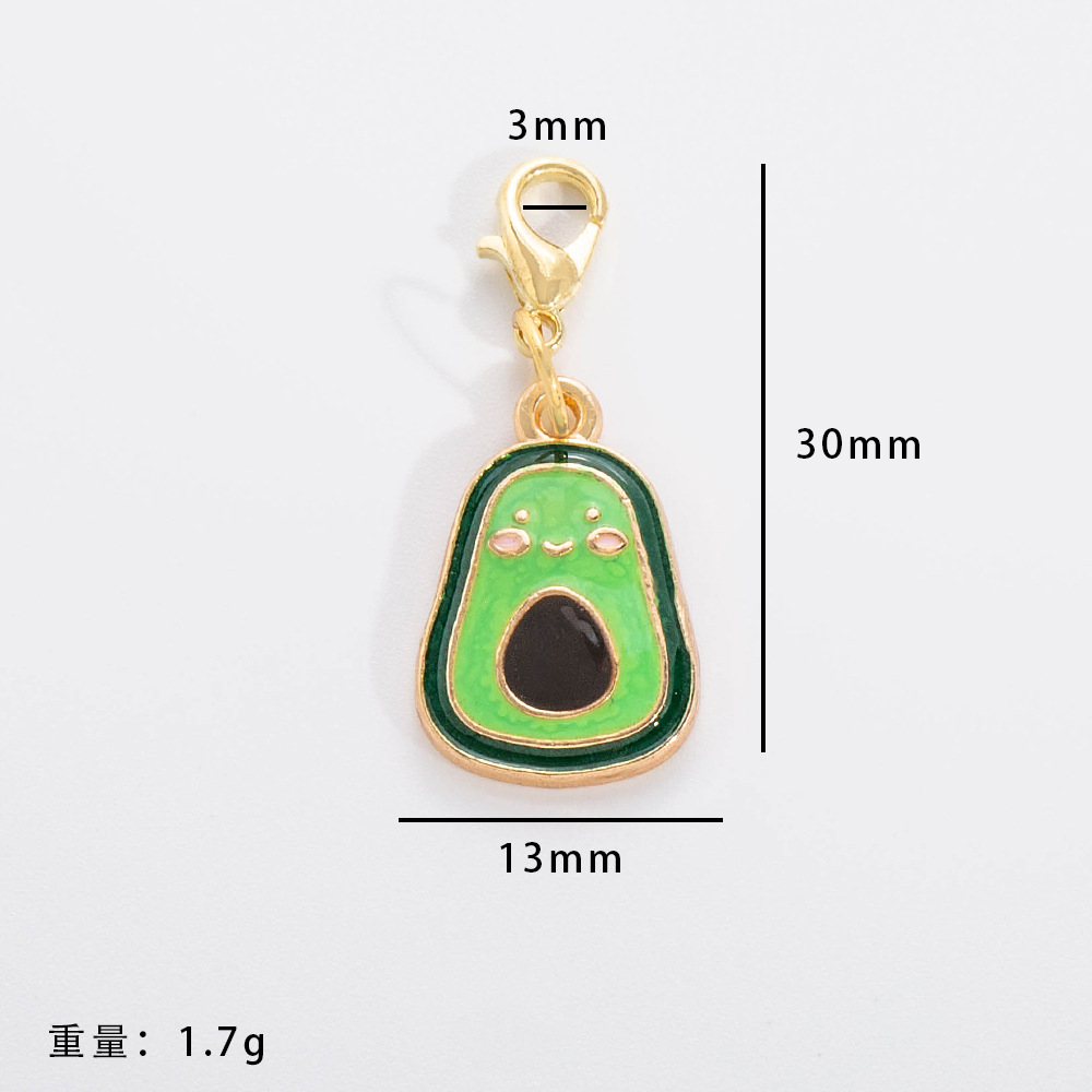 Enamel Design Cute, Simple Style Style 20 PCS/Package 25*12mm Alloy Zircon Cherry Fruit Polished Pendant Jewelry Accessories