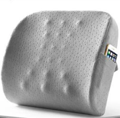 Memory Foam Lumbar Support Cushion for Massage, Slow Rebound, Suitable for Car, Office Chair, Driving, Morning O Home Textile Seat (Waist support) - grey-403510cm