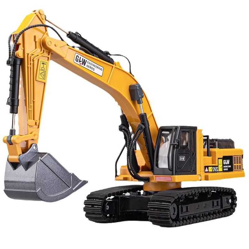 Excavadora de aleación de gran tamaño, juguete, excavadora, carro de ingeniería, carro de juguete para niños, niño