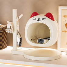 门锁收纳摆件架可爱树枝可爱猫咪门口玄关处摆件杂物钥匙扣收纳盒