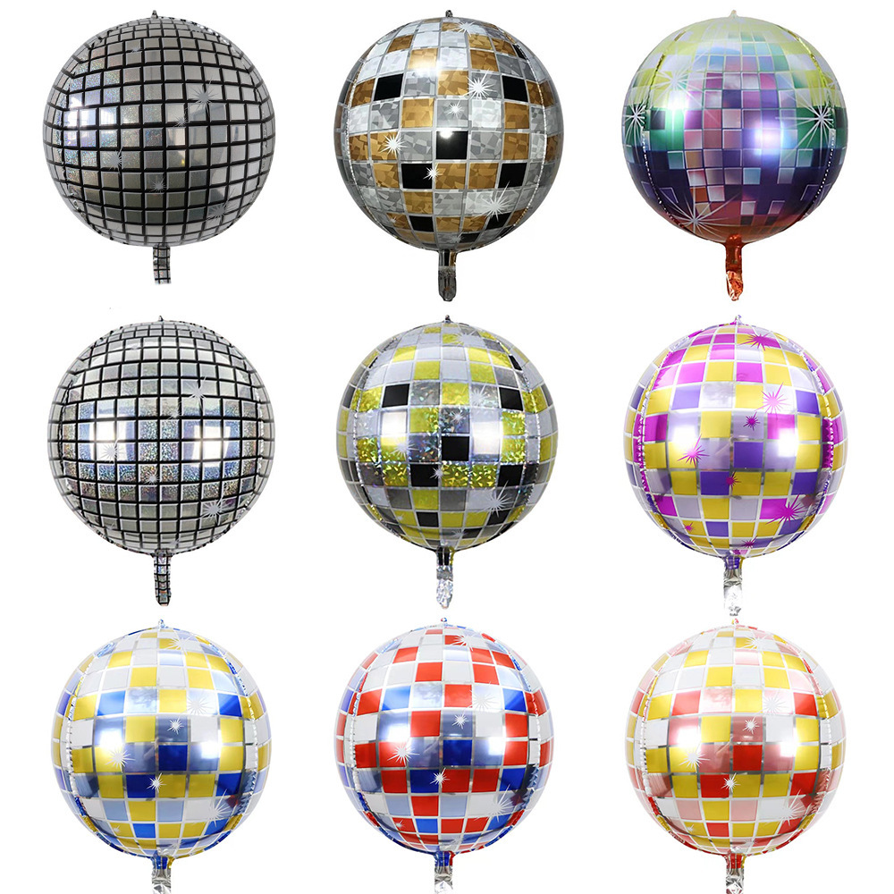 4D discoteca espejo láser de color serie retro fiesta escenario de diseño fondo bola de aluminio al por mayor