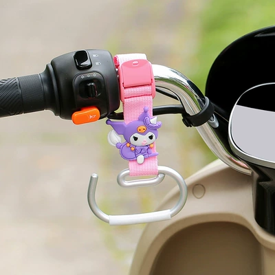 Vehicles, No-Drill Installation, Multifunctional | Other Electric Vehicle Accessories - pink-long-belt-e-hook-kurome-left