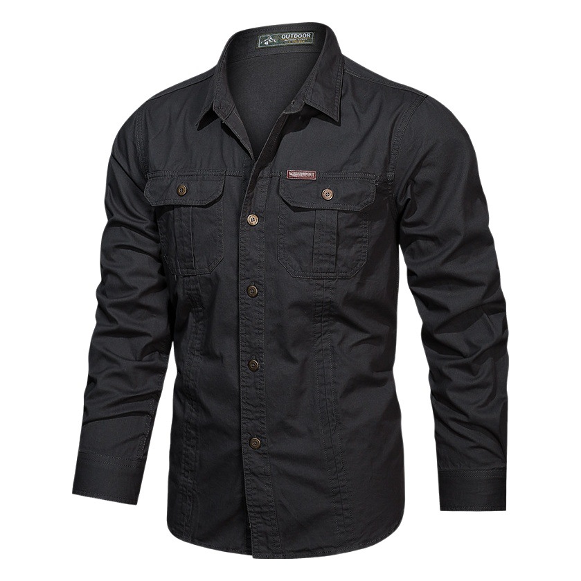 2026年春秋新作シャツ メンズ 長袖 綿100% カジュアル 無地シャツ 中高年向け フィット感のあるジャケット