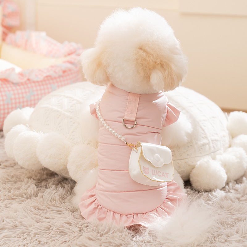 秋冬季狗狗衣服加厚保暖泰迪比熊小型犬棉衣猫咪马甲宠物衣服|undefined