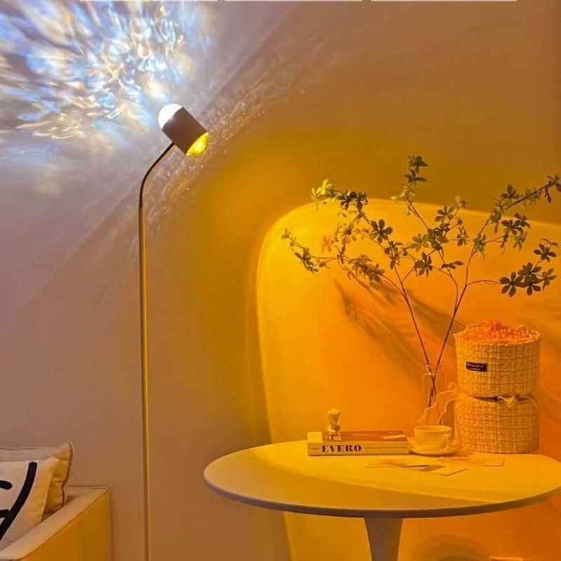 물잔물결 + 선셋 플로어 램프(컬러 카드 8장)