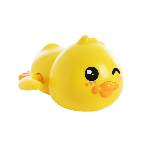 Baby Bath Toys Water Play Yellow Duck Pull Cord Bath Toys for Boys and Girls Infants