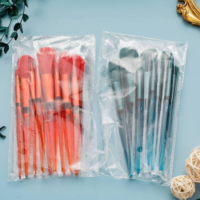 New 10-piece diamond crystal handle makeup set brush, dark green and bright red eyeshadow brush, loose brush, cross-border beauty tool undefined