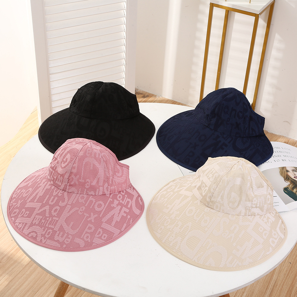 2024 Spring/summer New Lace Empty Top Hat Women's Hat Outdoor Outgoing Sunshade Hat Thin Fashion Casual Simple Versatile Sun Hat_voghion.com