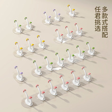 【专利方】免打孔无痕强力创意卡通蘑菇挂钩粘钩一排挂衣钩免钉