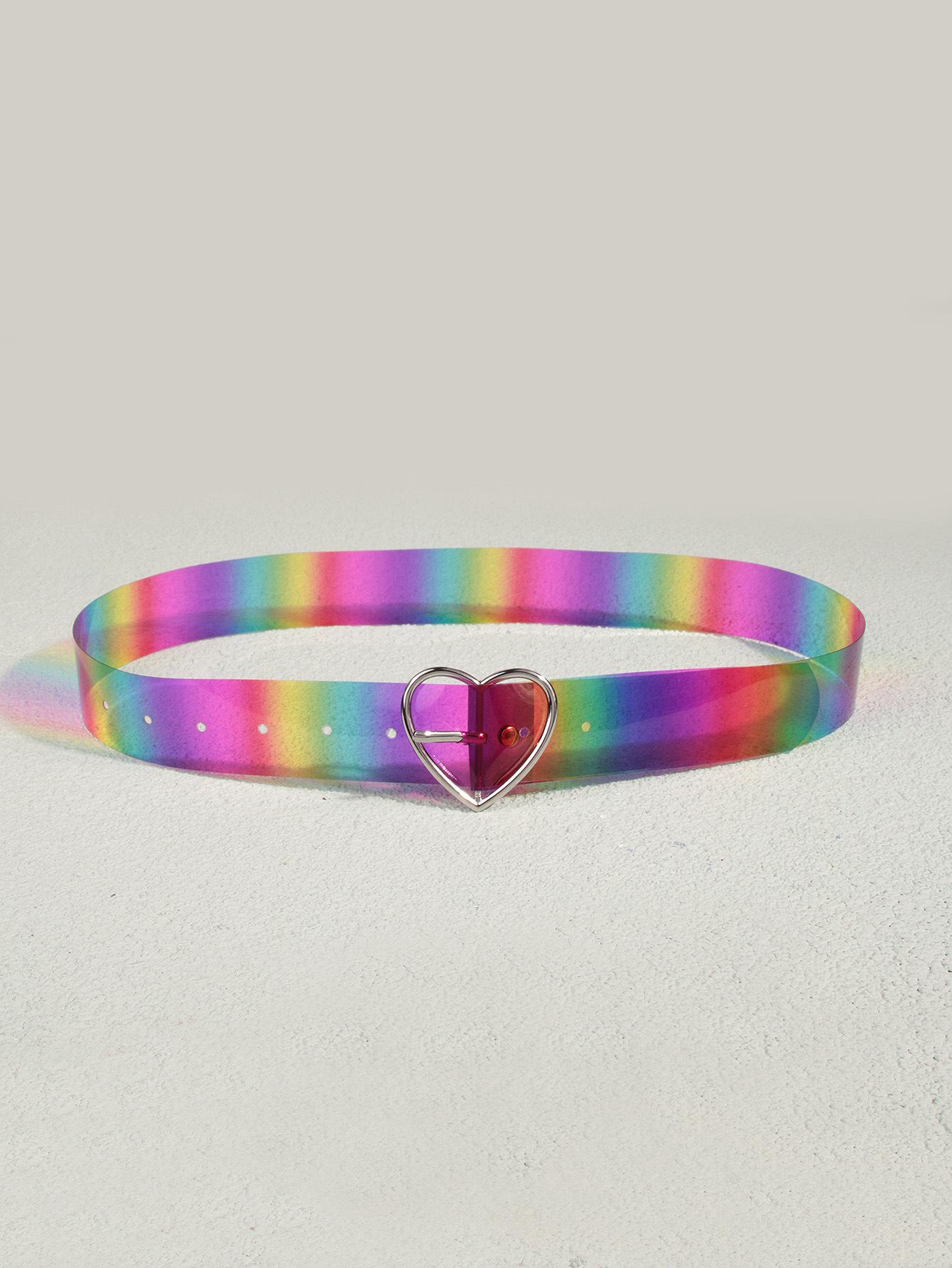 Fashion Rainbow Heart Shape Pvc Alloy Women's Chain Belts 1 Piece display picture 4