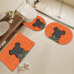 Diatomaceous Earth Water Absorbent Mat Bathroom Shower Door Anti-Slip Floor Mat Sink Drain Mat Toilet U-Shaped Foot Mat