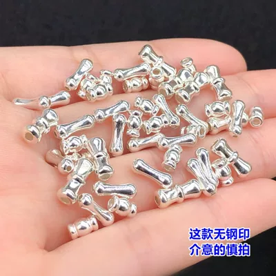 Sterling Silver Smooth Bamboo Knot: Zərgərlik ara hissələri