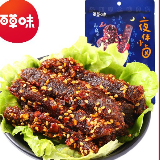 百草味麻辣牛肉60g箱规85包麻辣味肉类熟食小吃麻辣牛肉