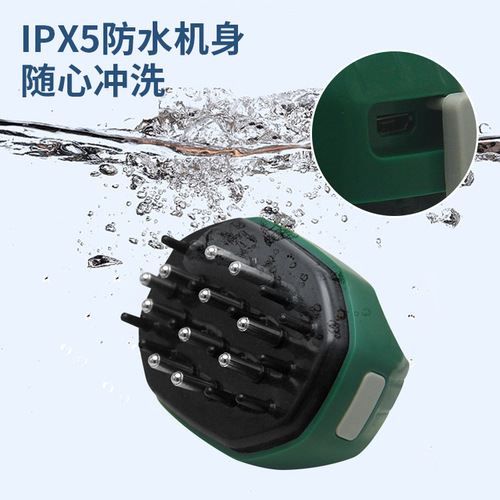 Head massage comb with roller for hair growth and scalp treatment, electric liquid applicator, nourishing hair growth essence applicator