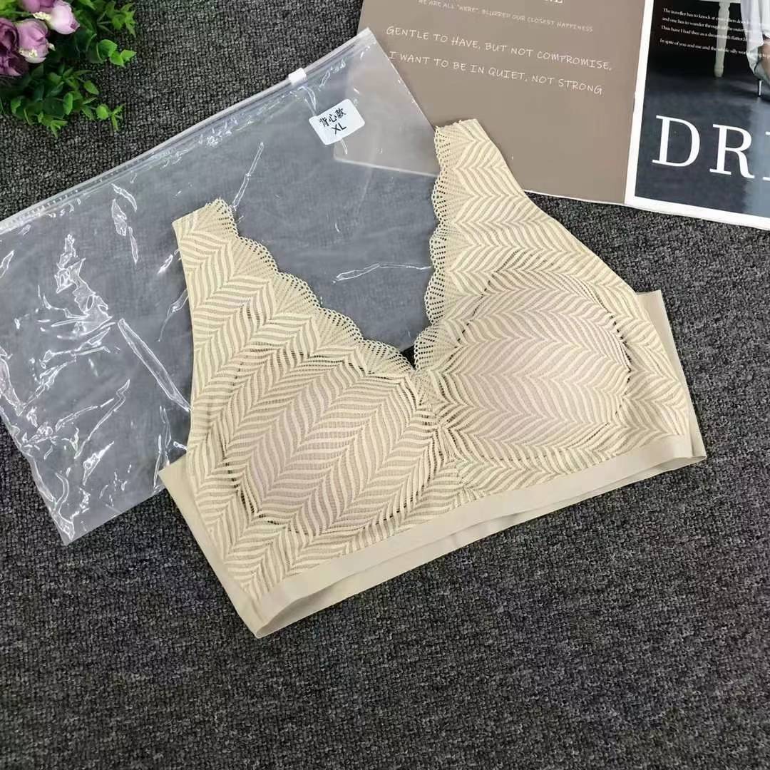 Nueva taza de látex de encaje de alta calidad, chaleco de dama sin anillo de acero, bra de yoga, ropa interior deportiva, mujer al por mayor