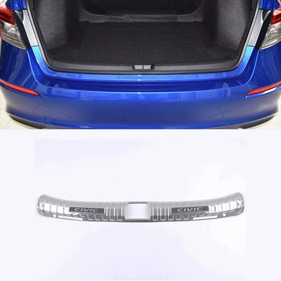 tailgate protective strip, Dekorativ pedal başlıqları - 2022-11th-generation-3-carriage-1-inner-guard-plate-stainless-steel-silver-titanium-brushed-suitable-for-honda-civic