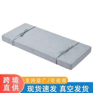 境外直供棉麻长方形椅子海绵坐垫防滑加厚家用长椅板凳垫压缩发货