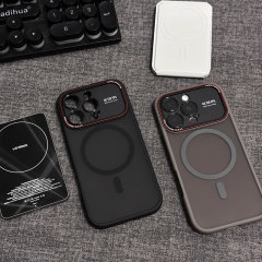 适用苹果17promax手机壳新款MagSafe磁吸iPhone16ProMax保护套17Air透明高级感15全包14网红防摔磨砂软边男女