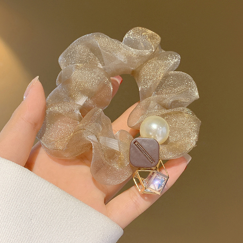 Mesh High-end Scrunchie Elastic Band For Women, 2023 New Style Bun Hair Accessory_voghion.com