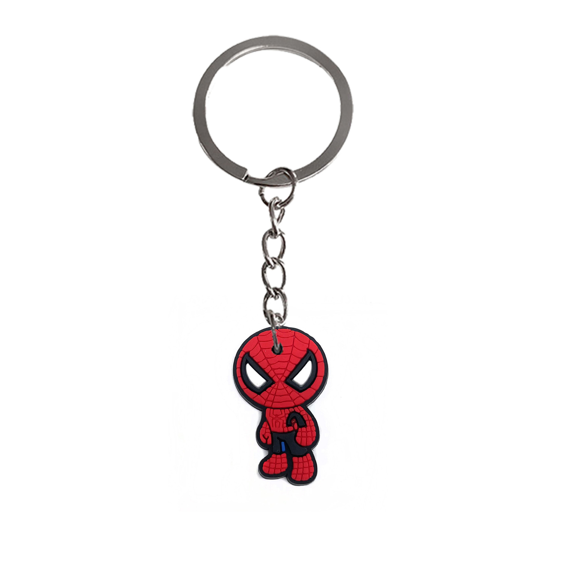 Spider-Man llavero adornos PVC de goma suave llavero accesorios DIY llavero pequeño regalo llavero colgante
