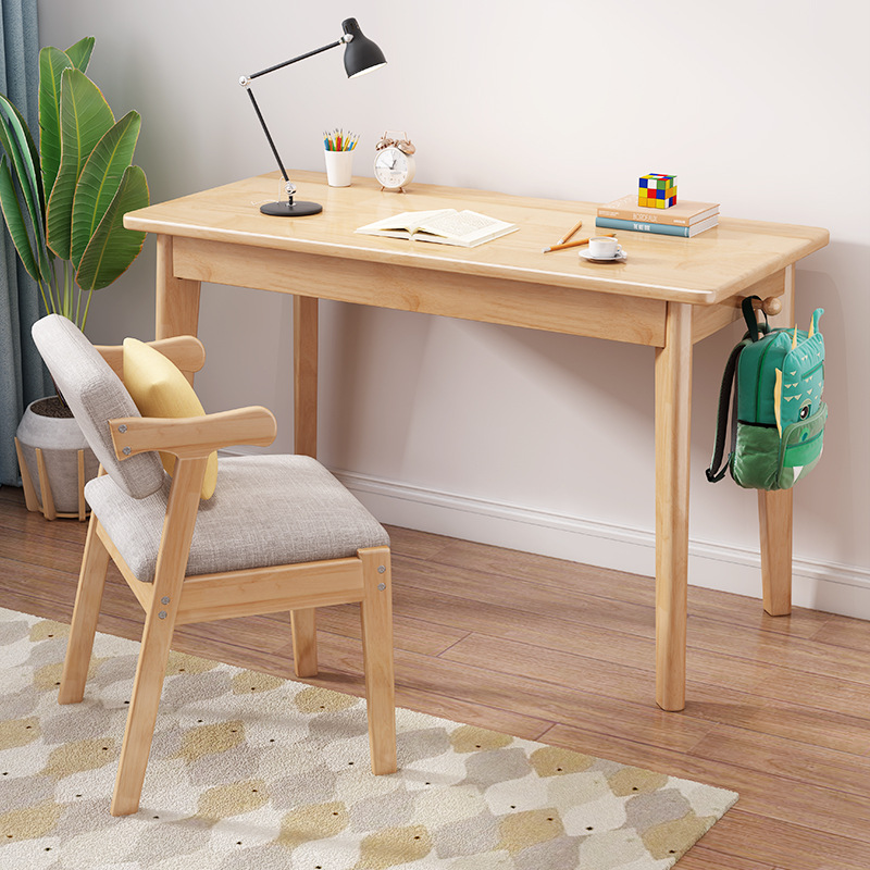 Escritorio de madera maciza nórdica Escritorio de estudio para adultos oficina en casa simple apartamento pequeño escritorio de la computadora y silla