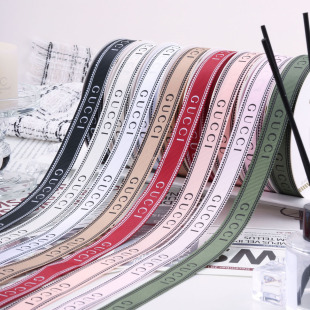 New Internet Celebrous English CC Ribbon Flower Gift Gift Packaging Ribbon Handmade Decoration Vintage Cake Decorative Belt