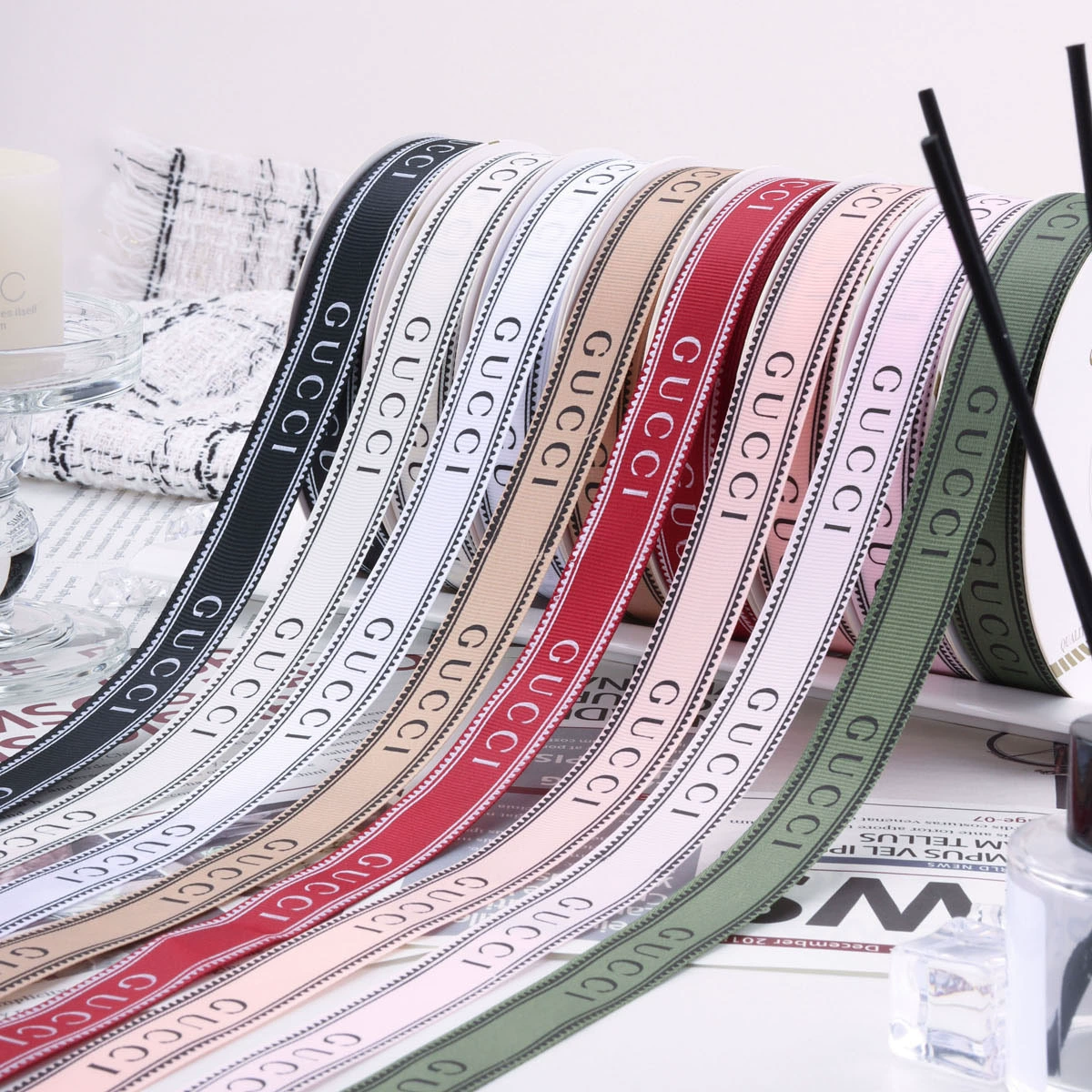 Новый сетевой красный английский CC лента цветы подарочная упаковка атласная лента ручной работы ретро торт декоративная лента