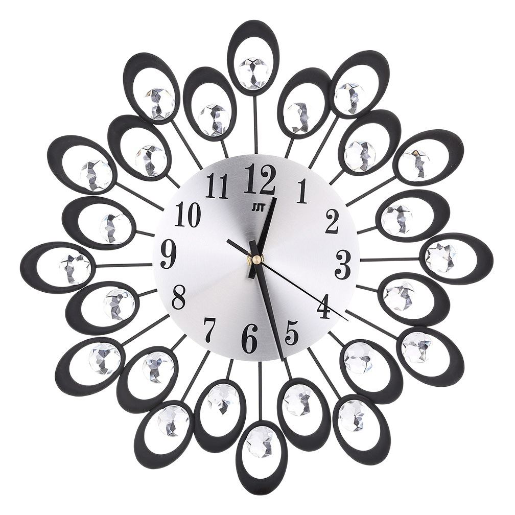 Amazon transfronterizo dedicado Reloj de pared de hierro reloj de moda europea sala de estar simple reloj creativo reloj de cuarzo al por mayor