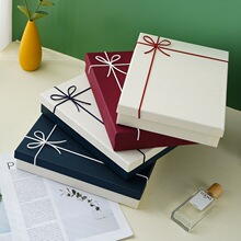 带礼袋链接现货蓝色礼盒空盒天地盖礼品盒衬衫围巾保暖内衣包装盒