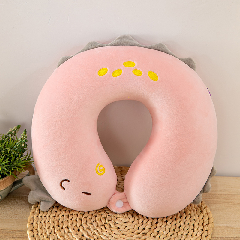 Almohada en forma de U de negocios, almohada para el almuerzo de oficina, viaje de negocios, almohada para el cuello de rebote lento, almohada en forma de U de espuma con memoria de joroba